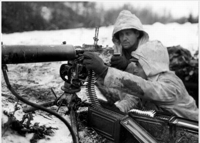 Gun, Machine, Cal. .30, Browning, M1917A1 - M1917A1 Battle of the Bulge - December 1944